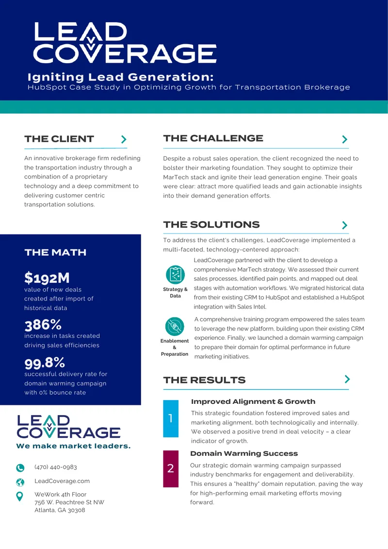 HubSpot Case Study in Optimizing Growth for Transportation Brokerage