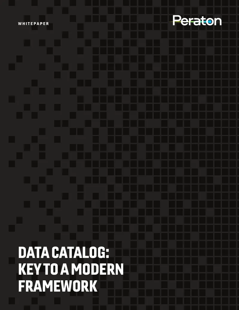 Data Catalog as a Modern Framework Component