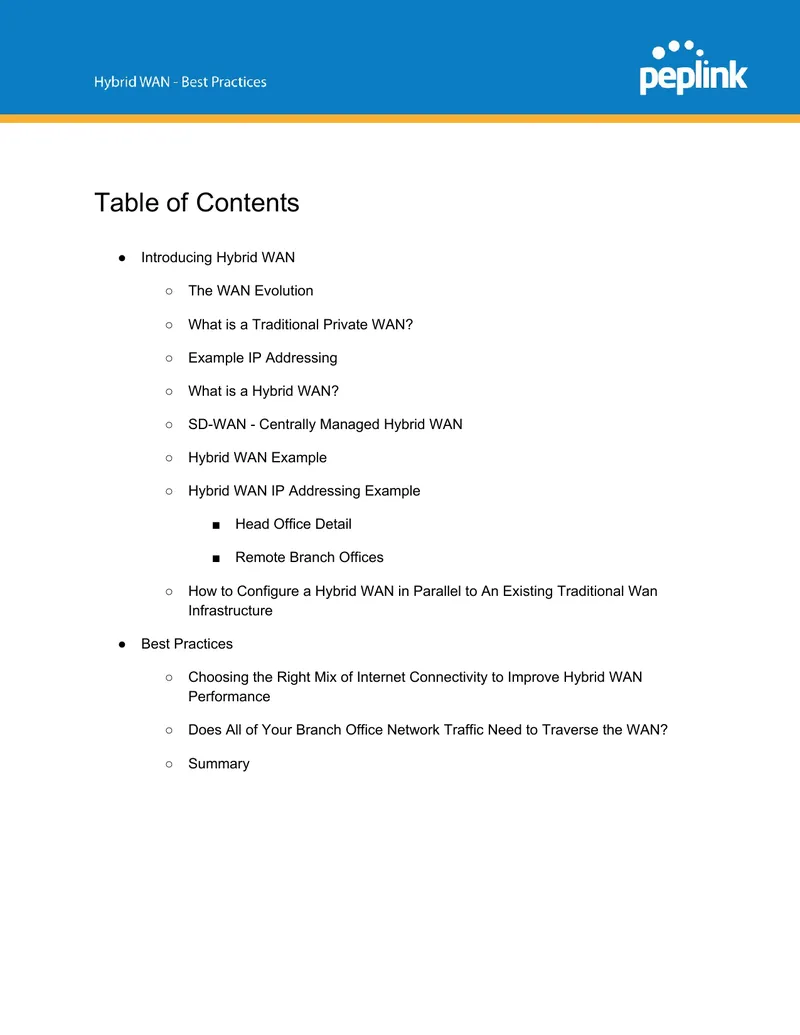 Hybrid WAN Technology Implementation Guide