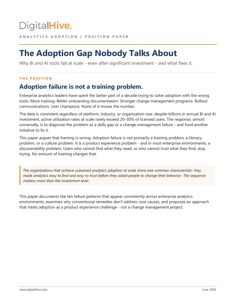 Analytics Adoption Position Paper