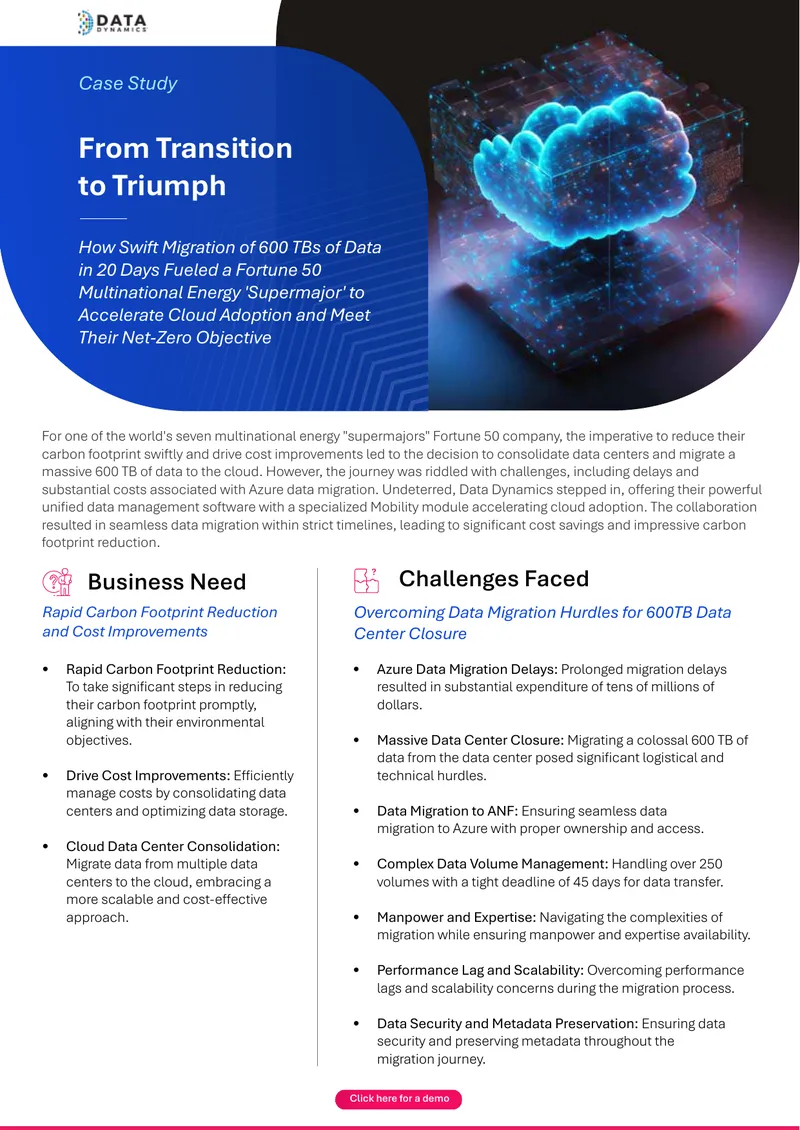 Data Migration Strategy for Fortune 50 Energy Company