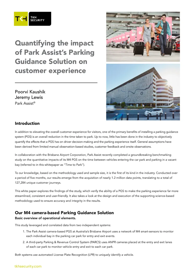 Quantifying Impact of Parking Guidance Solution