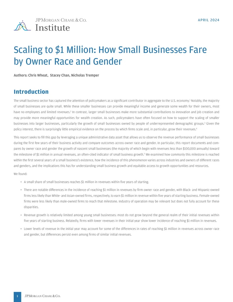 Scaling Small Businesses to $1 Million Revenue