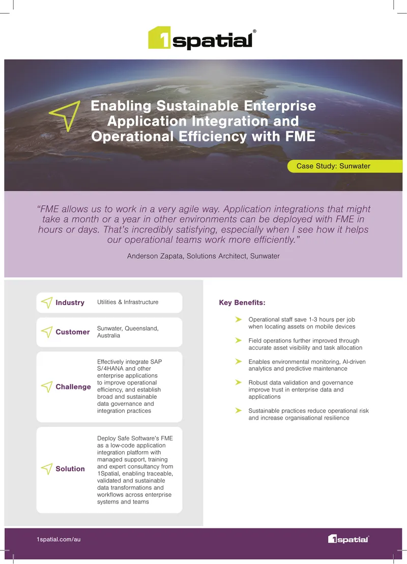 Case Study on Sunwater's Application Integration