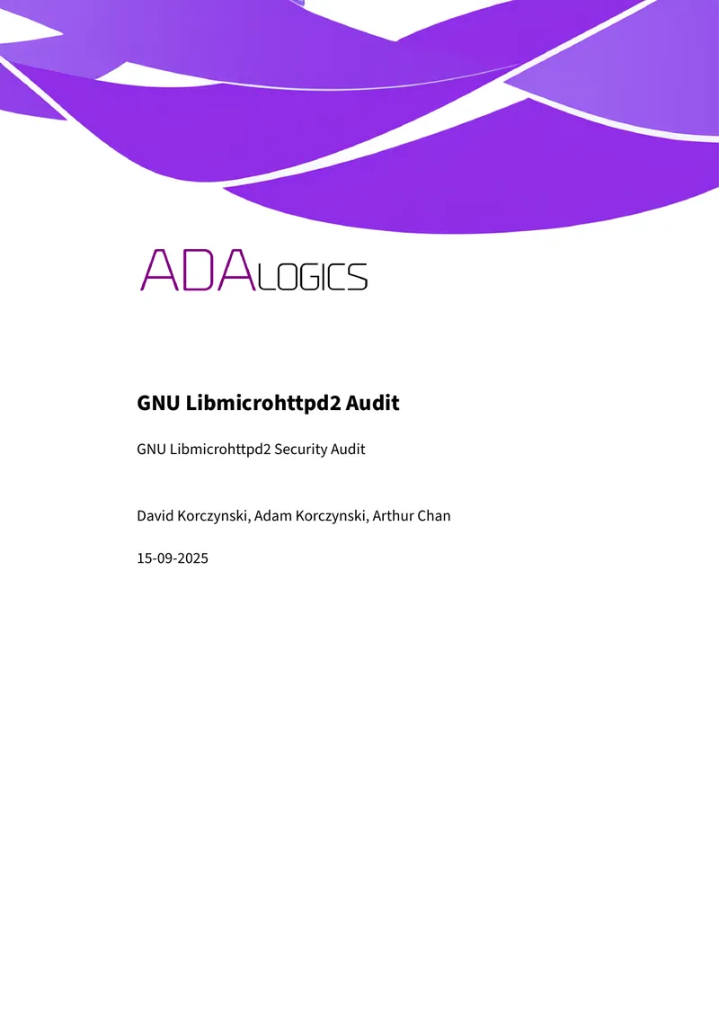 GNU Libmicrohttpd2 Security Audit Report
