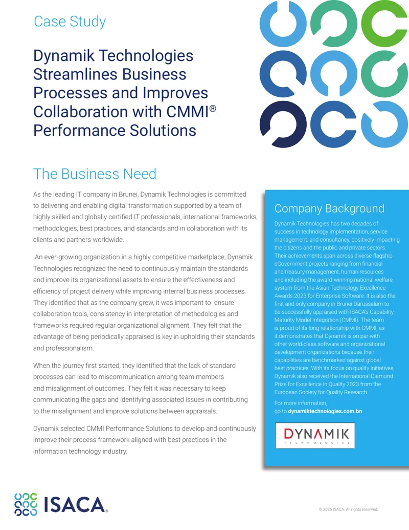 Dynamik Technologies CMMI Performance Solutions Case Study