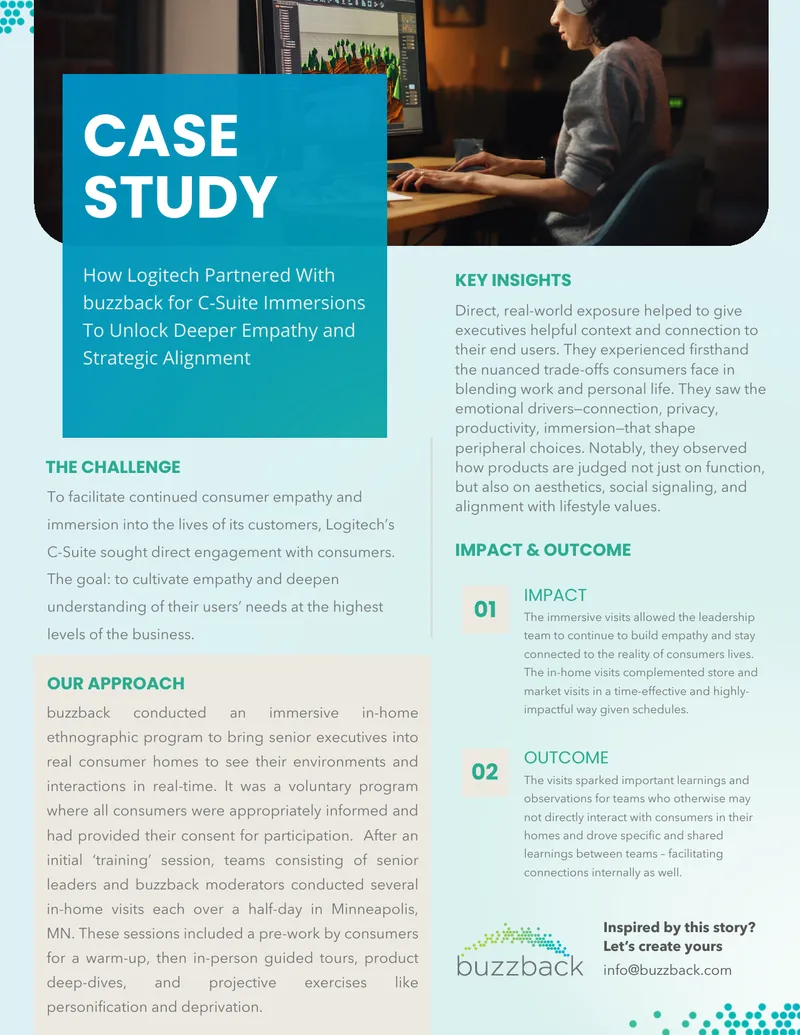 Logitech C-Suite Immersions Case Study
