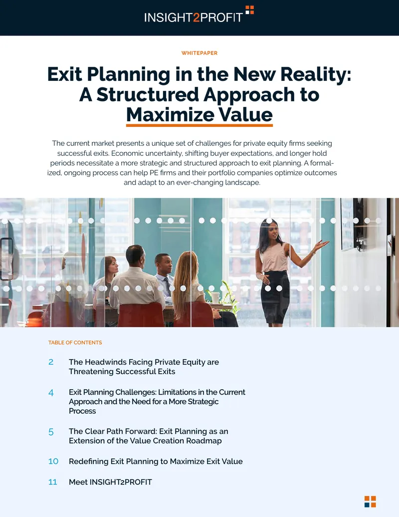 Exit Planning in the New Reality: A Structured Approach