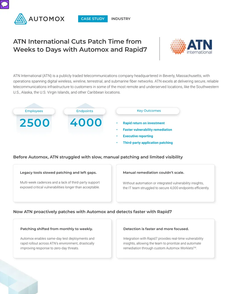 ATN International Case Study on Patch Management