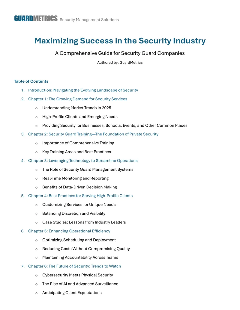 Comprehensive Guide for Security Guard Companies