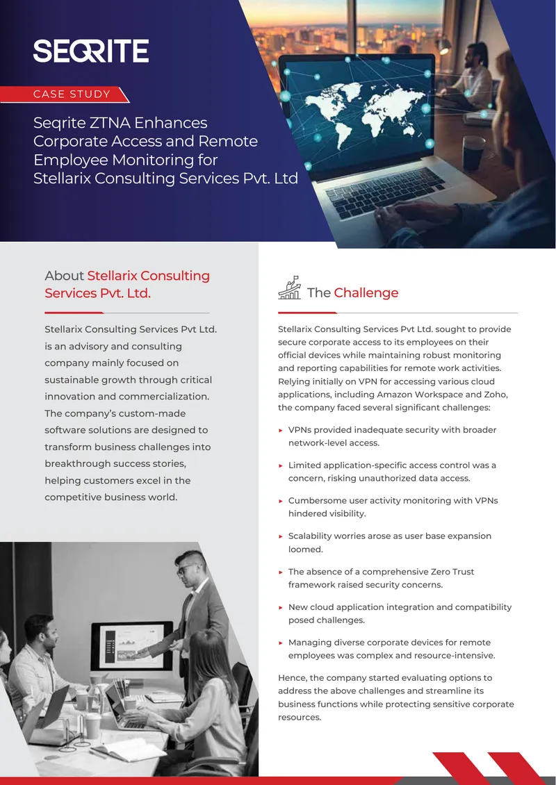 Seqrite ZTNA Implementation for Stellarix Consulting Services