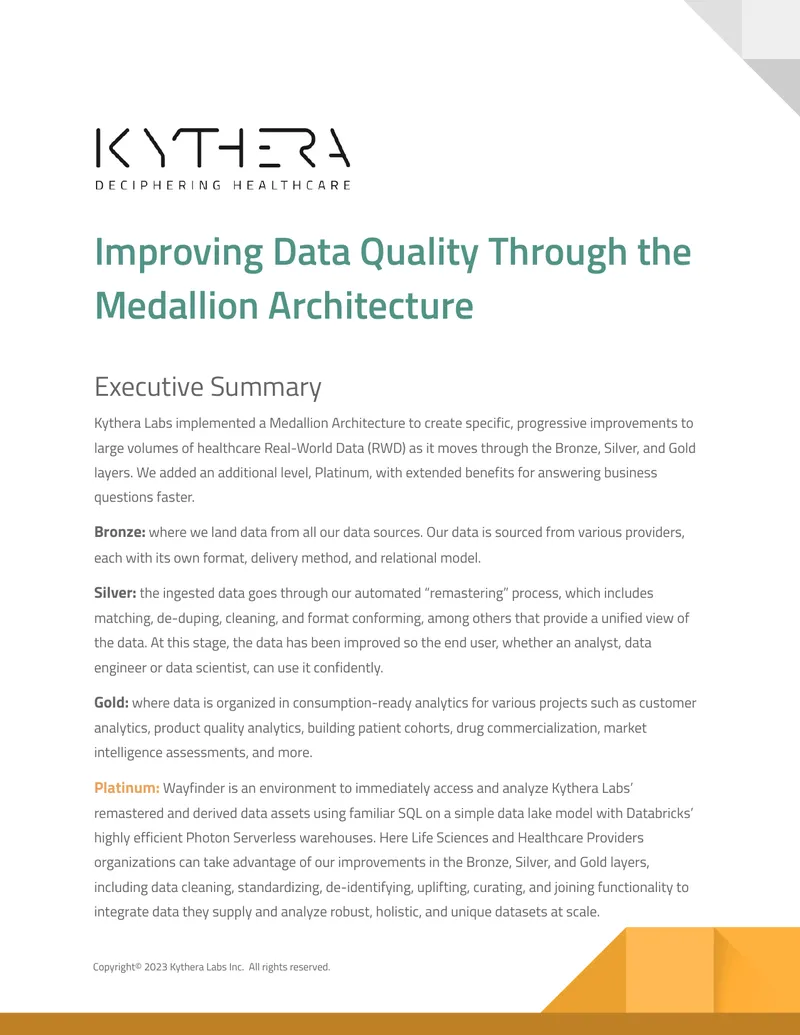 Improving Data Quality Through the Medallion Architecture