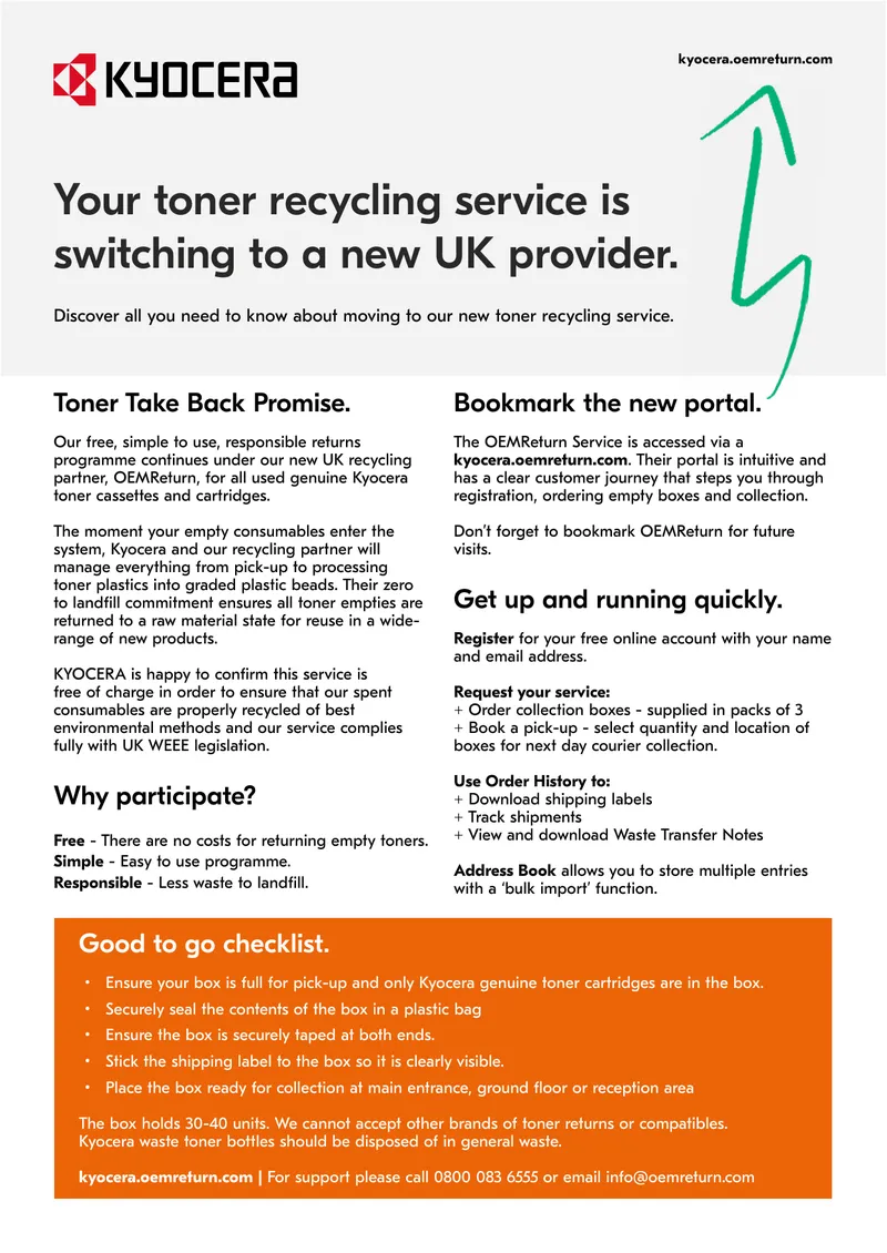 Kyocera Toner Recycling Service Guide
