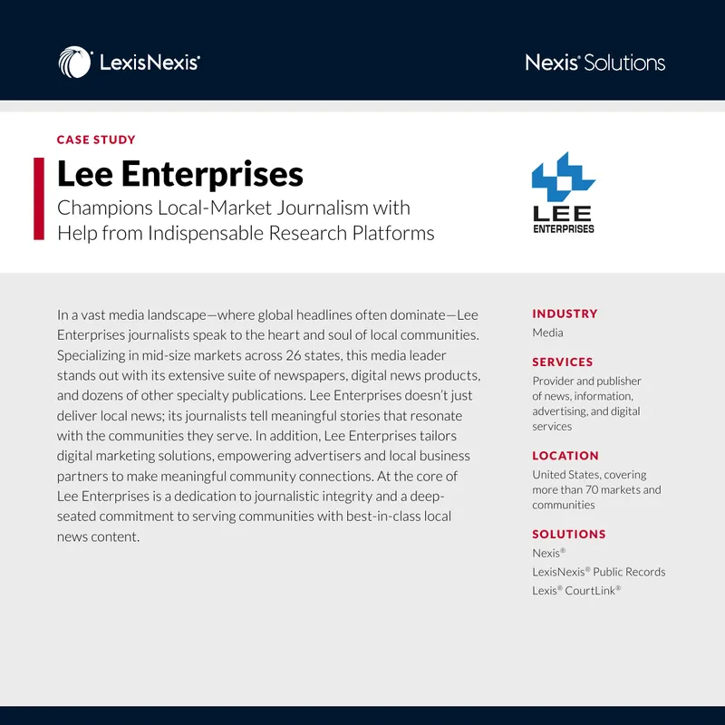 Lee Enterprises Case Study on Local Journalism