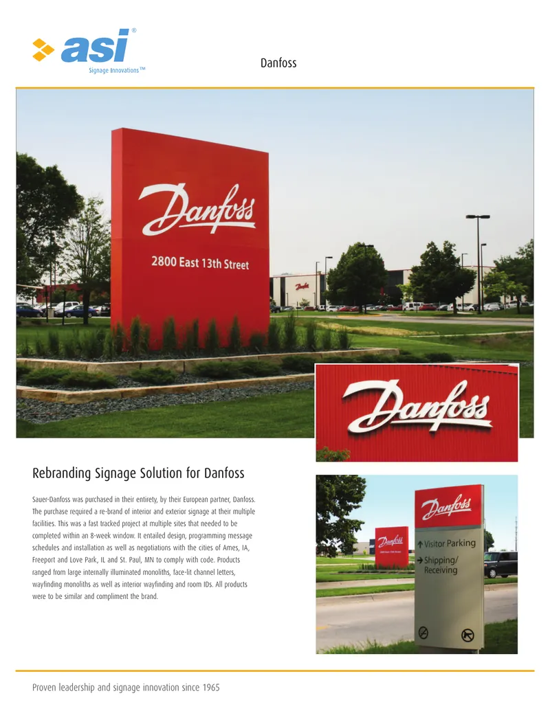 Rebranding Signage Solution for Danfoss