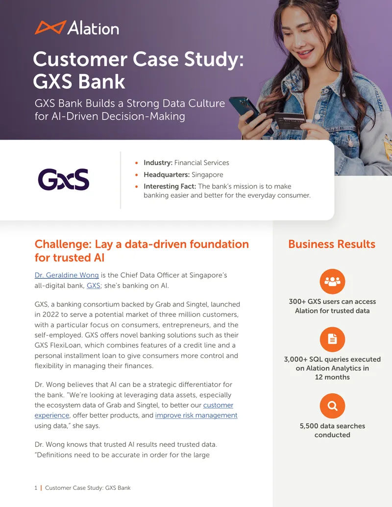 GXS Bank Case Study on Data Culture and AI