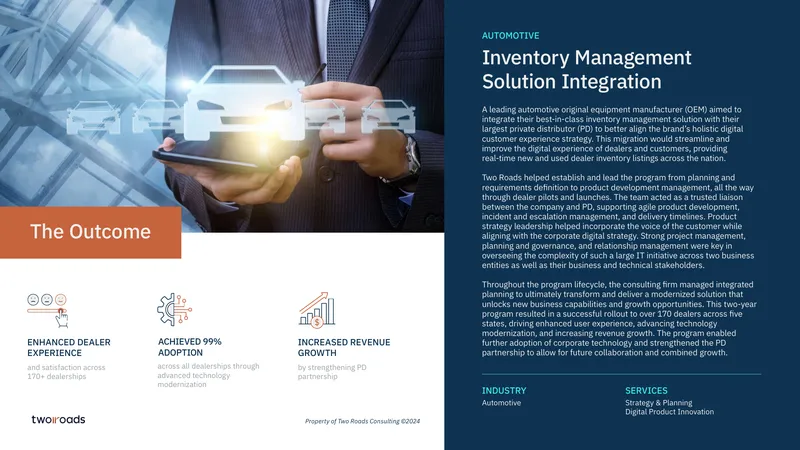 Inventory Management Solution Integration in Automotive