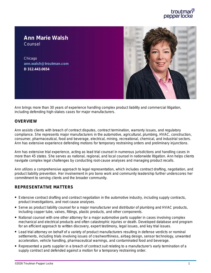 Legal Expertise in Product Liability and Commercial Litigation
