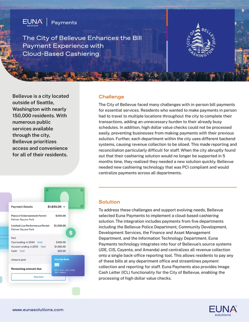 Bellevue City Cloud-Based Cashiering Solution Implementation