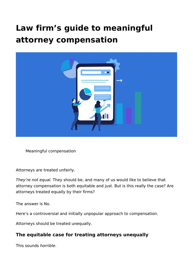 Law Firm Guide to Attorney Compensation Models