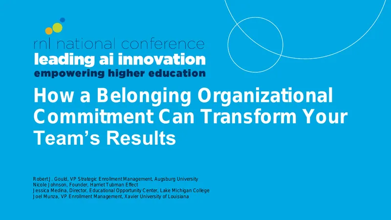 Belonging Organizational Commitment and Team Results