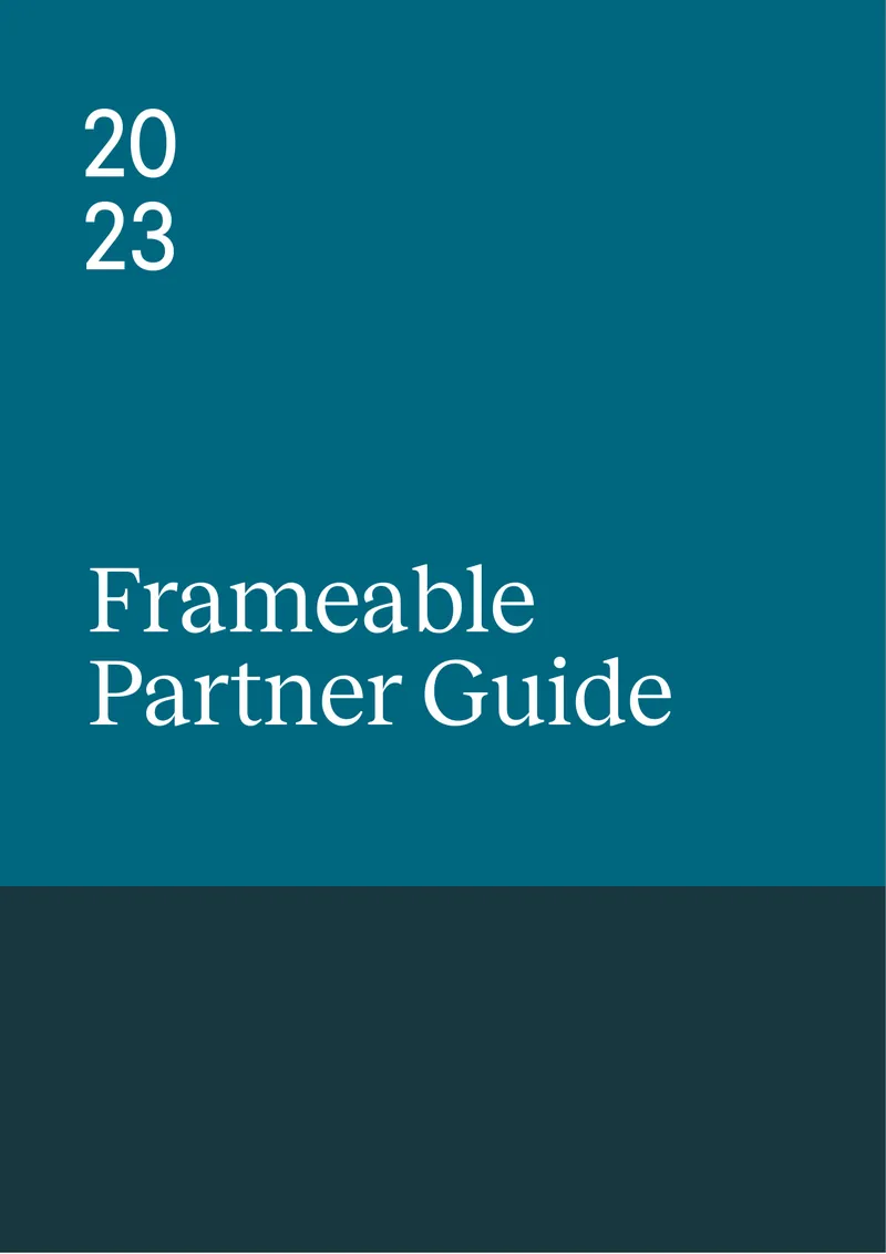 Frameable Partner Program Operational Guide