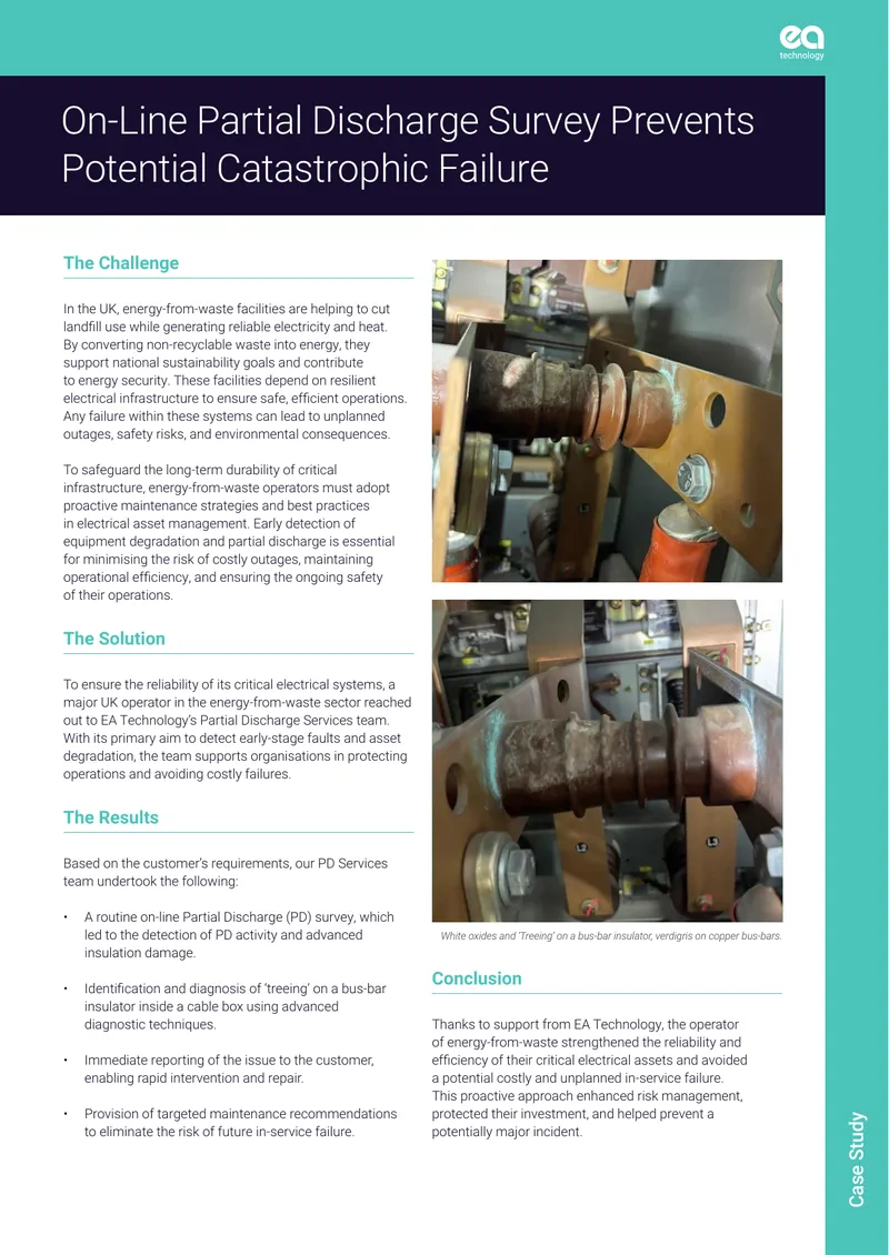 On-Line Partial Discharge Survey Case Study