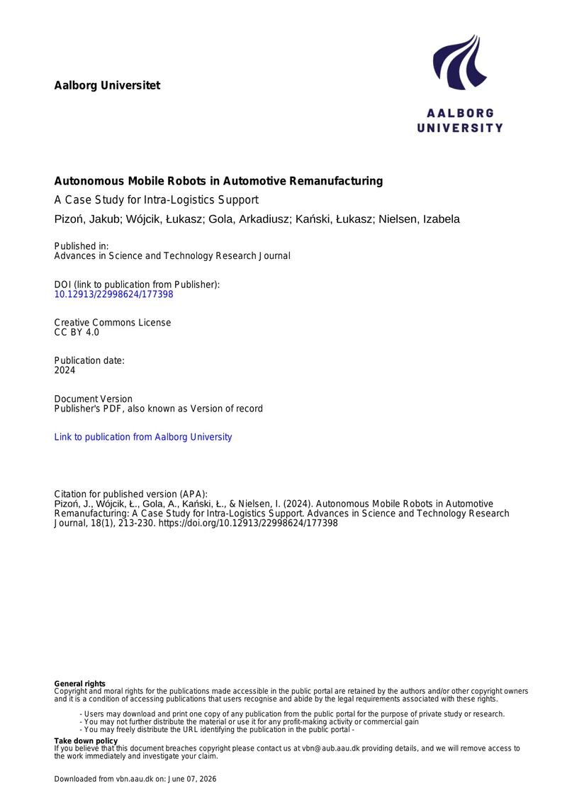 Autonomous Mobile Robots in Automotive Remanufacturing