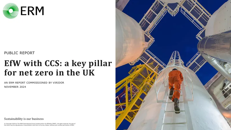 EfW with CCS: Key Pillar for Net Zero in the UK