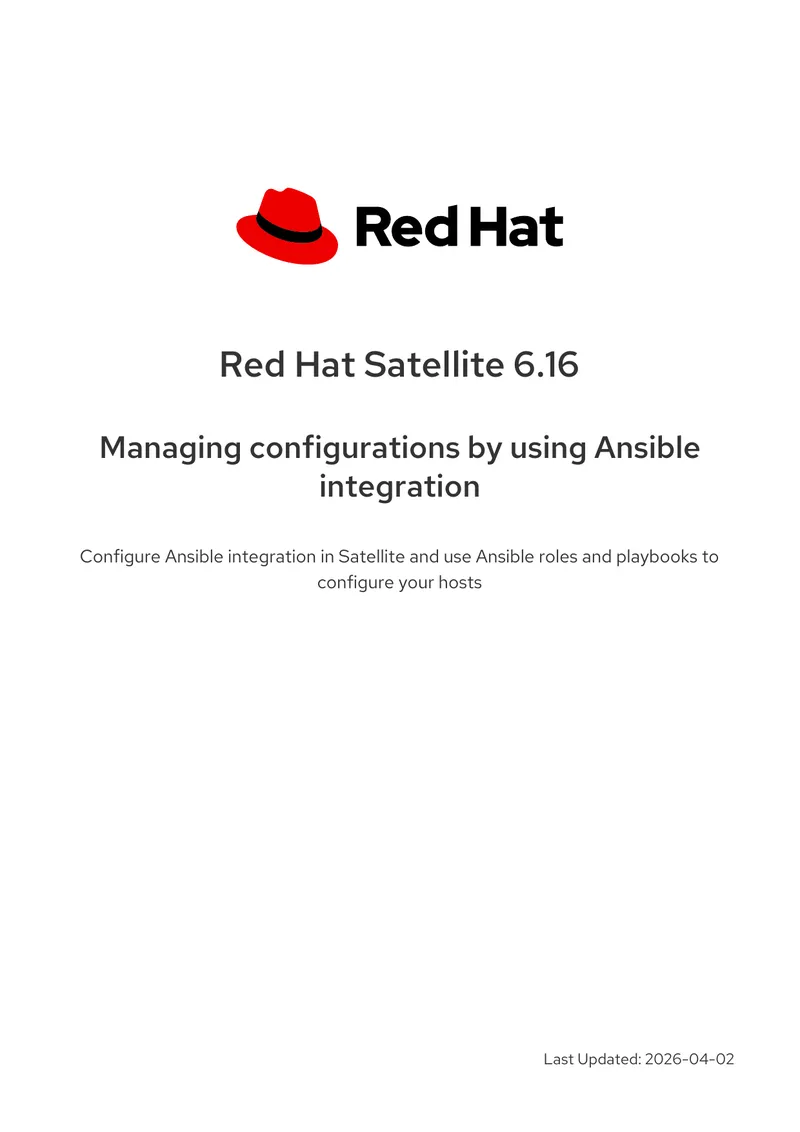 Red Hat Satellite Ansible Integration Guide