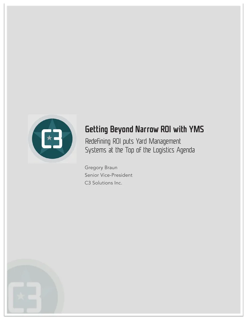 Yard Management Systems and Logistics Optimization