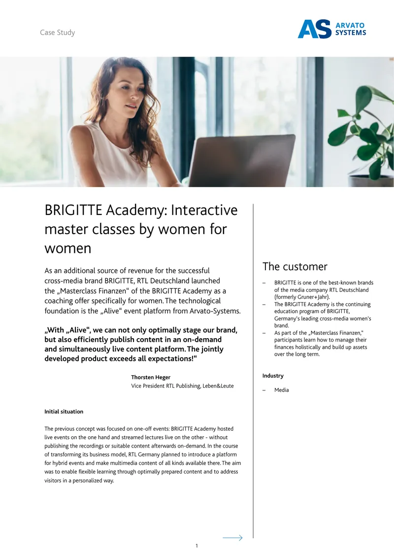 BRIGITTE Academy Masterclass Finance Case Study