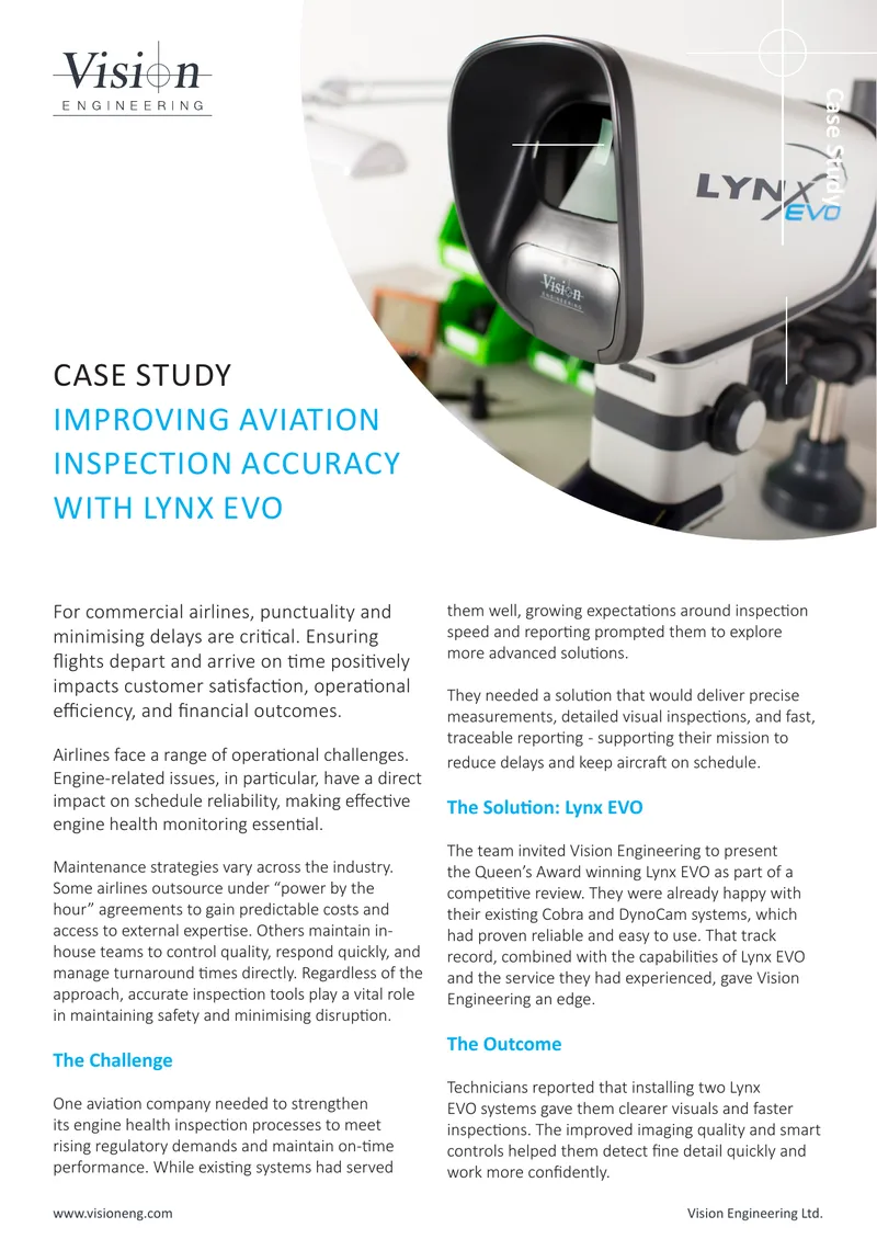 Improving Aviation Inspection Accuracy with Lynx EVO
