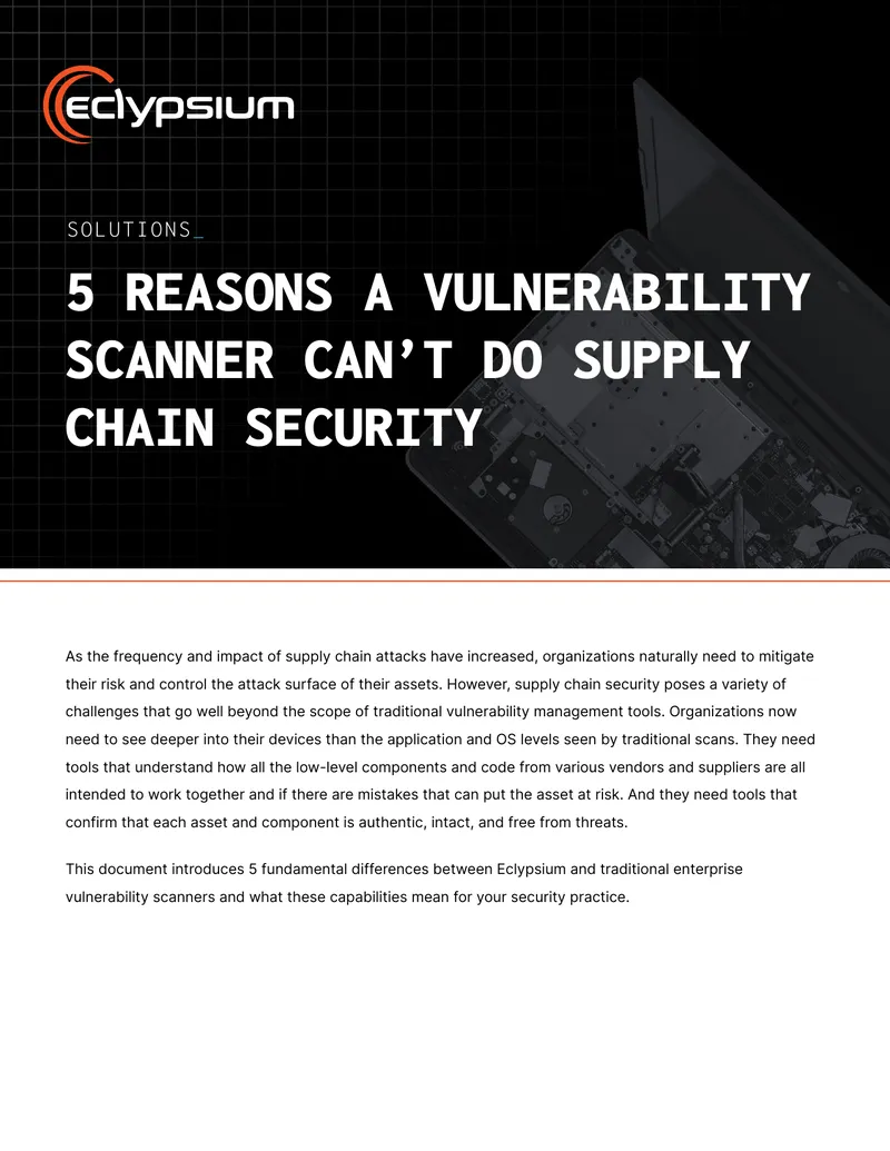 Challenges of Traditional Vulnerability Scanners in Supply Chain Security