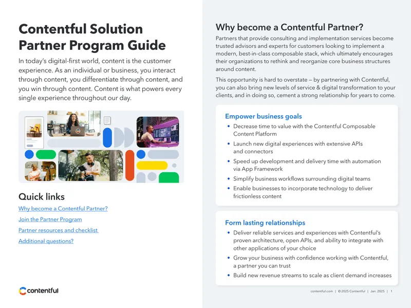 Contentful Solution Partner Program Guide