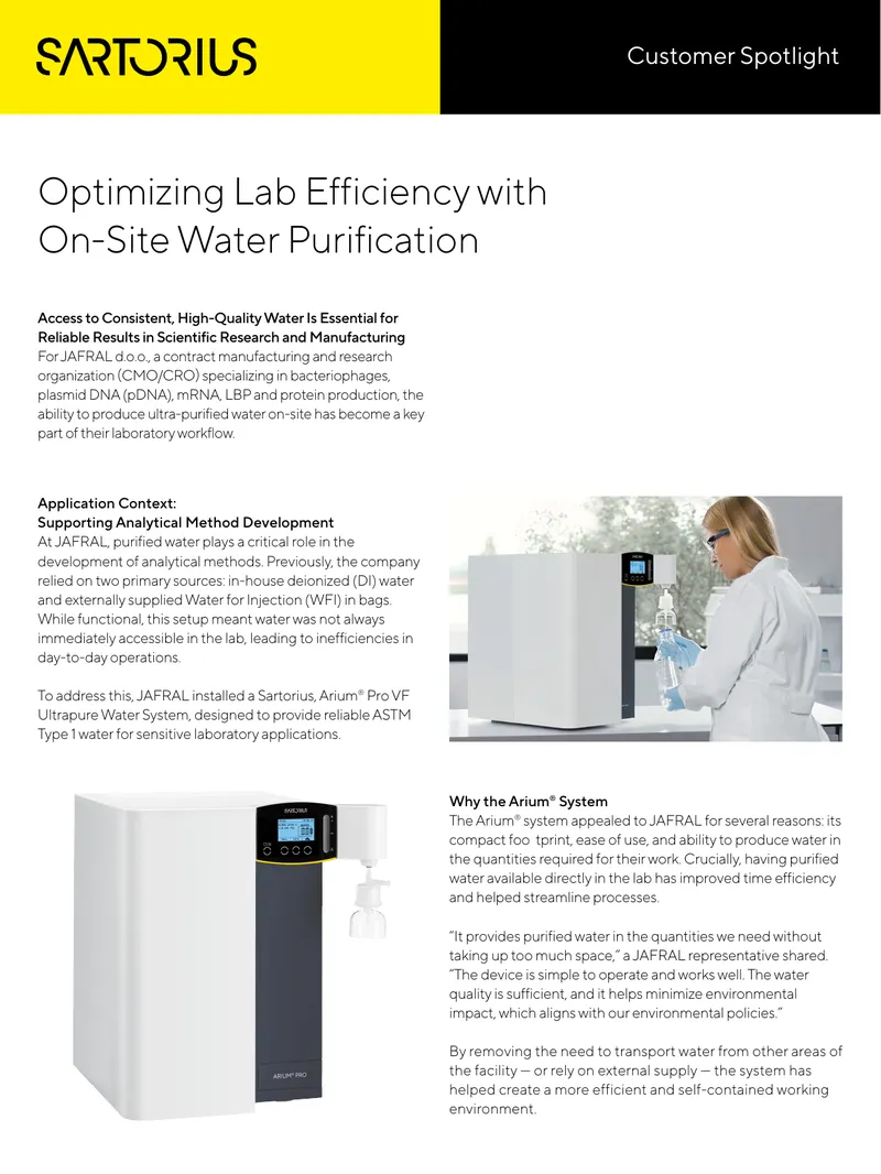 On-Site Water Purification for Laboratory Efficiency