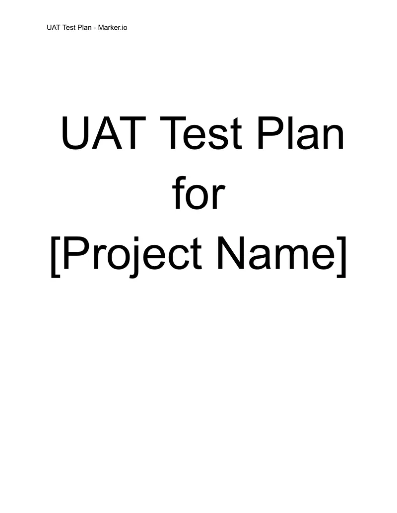 User Acceptance Testing Plan for Marker.io