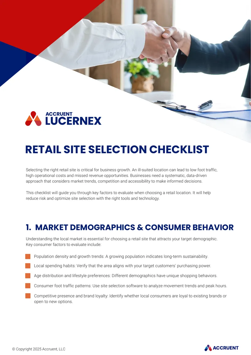 Retail Site Selection Factors and Technology Integration