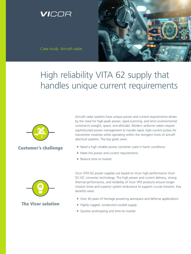 Aircraft Radar Power Supply Solution Case Study