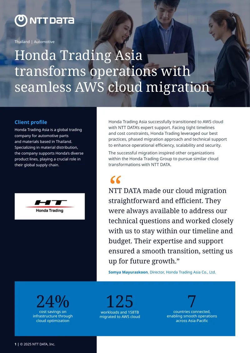 Honda Trading Asia AWS Cloud Migration Case Study