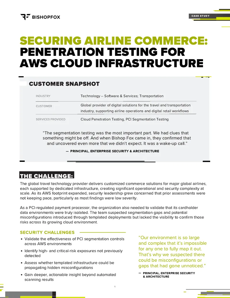Securing Airline Commerce: Penetration Testing for AWS Cloud Infrastructure