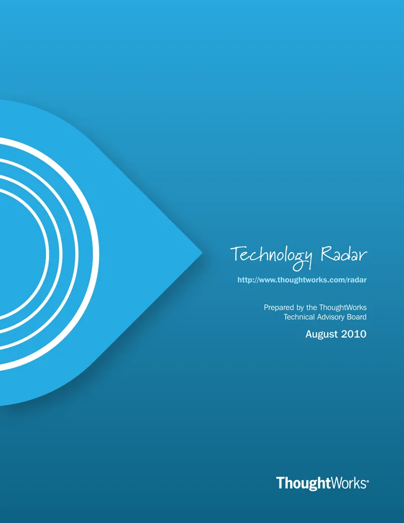 ThoughtWorks Technology Radar August 2010