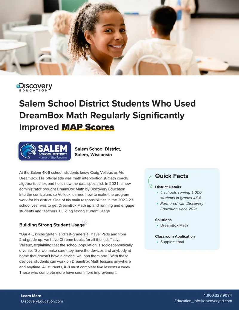 Impact of DreamBox Math on Student Performance