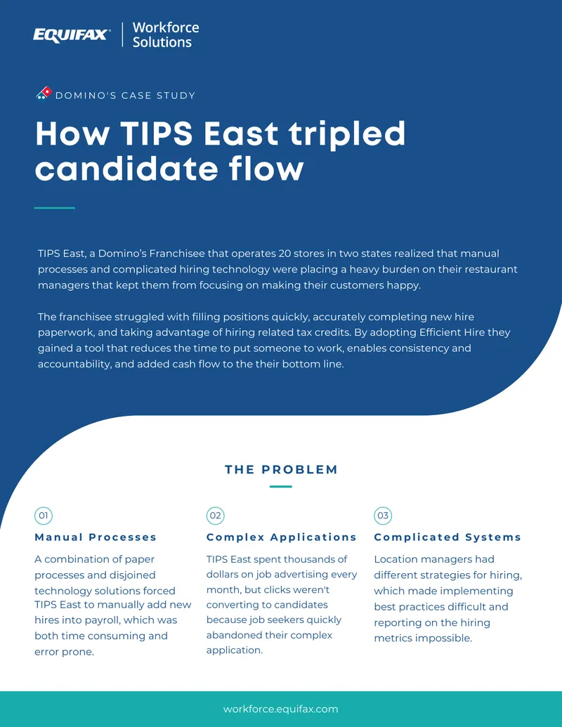 TIPS East Domino's Franchisee Hiring Case Study