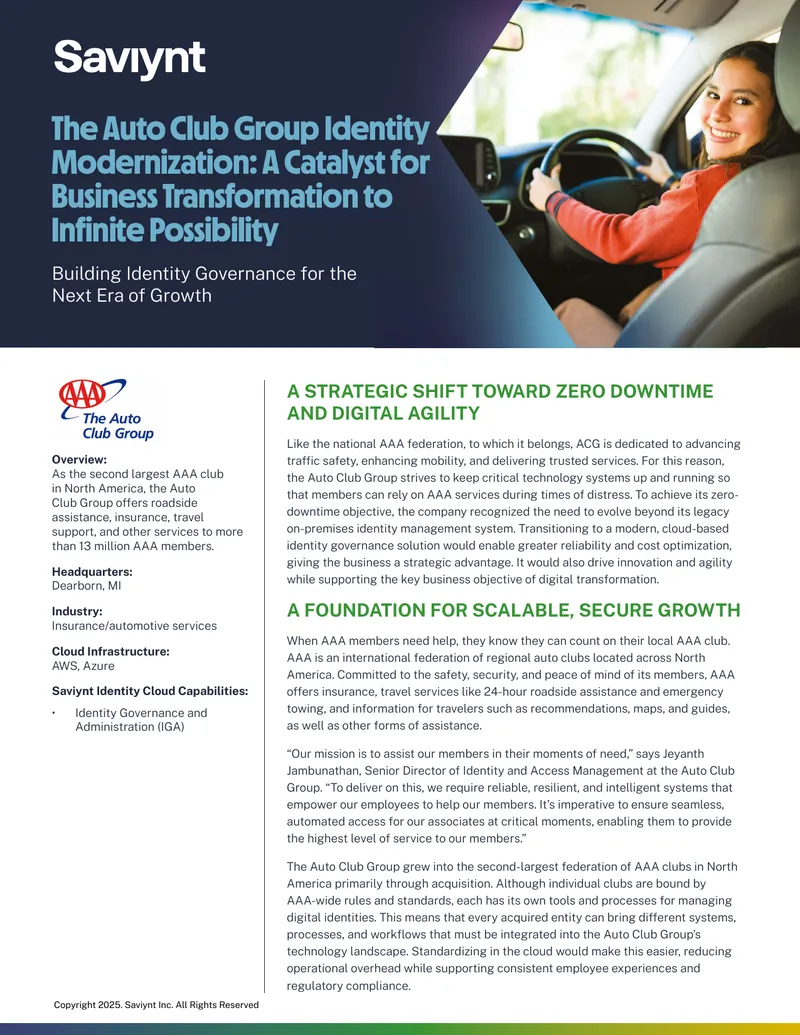 Identity Governance Modernization for Business Transformation