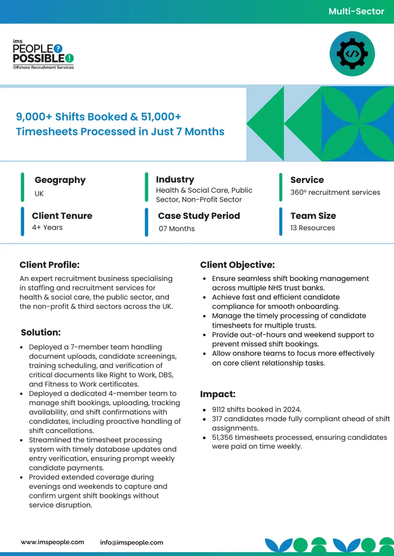 Recruitment Services Case Study for Health Sector