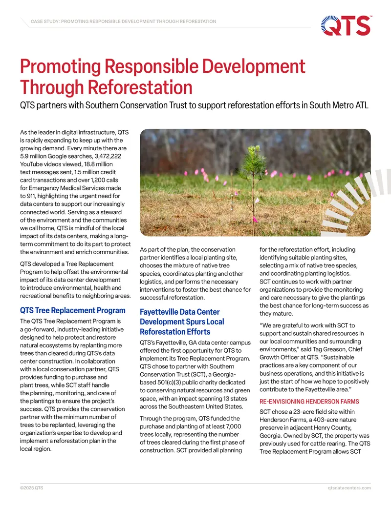 Case Study on Reforestation Initiatives by QTS