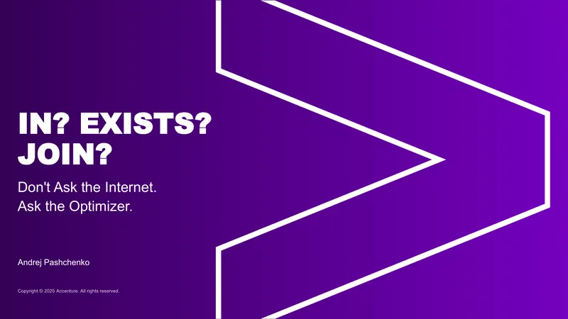 Optimizing SQL Queries with EXISTS and IN