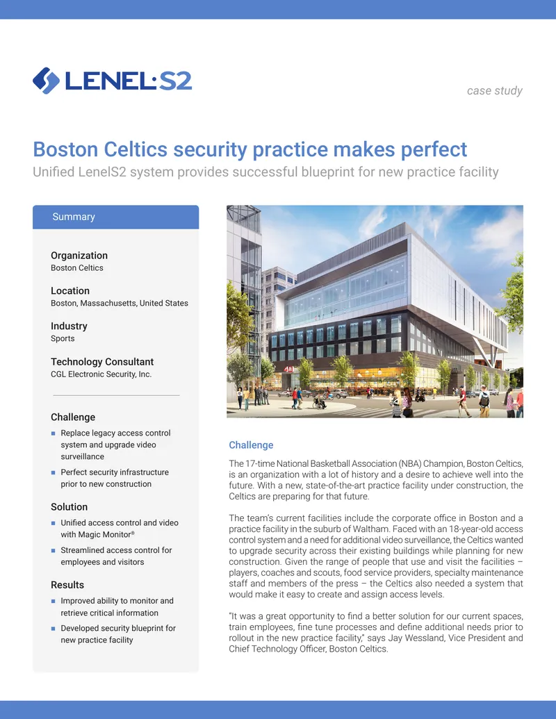 Boston Celtics Security Infrastructure Upgrade Case Study