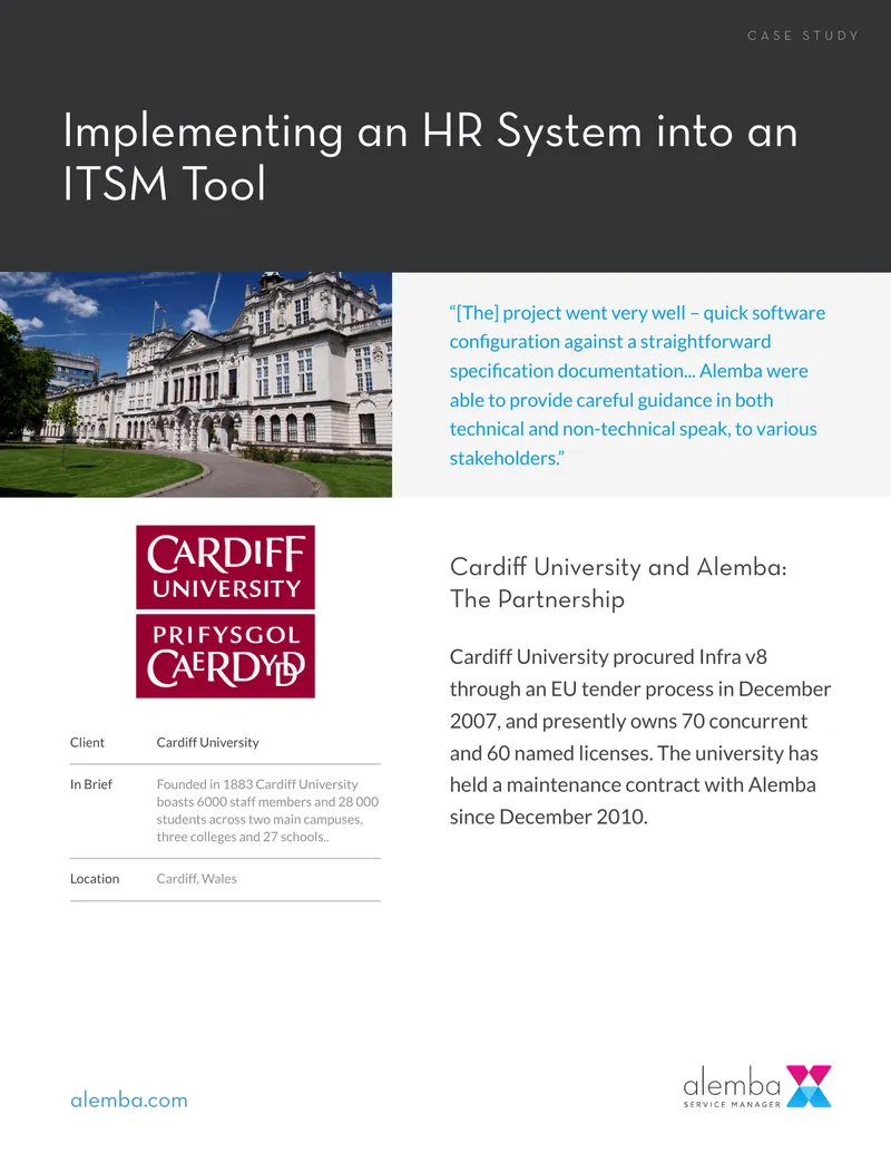 Implementing an HR System into an ITSM Tool